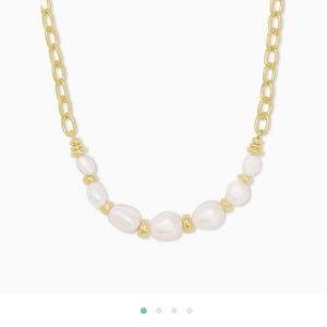 Kendra Scott Gold Chain Baroque Pearl Necklace **discontinued/retired** UNIQUE